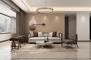 万科翡翠公园二期139平米新中式风格装建软装...