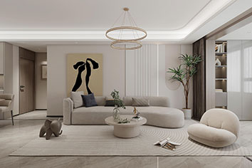 嘉实&middot;万科公园城市130平米现代风格装建软装...