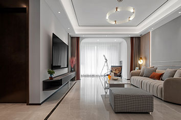 万科翡翠书院142㎡轻奢风格装建软装实景